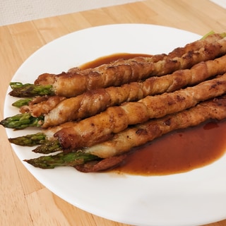 照り焼きソースでうまうま！アスパラの豚バラ巻き